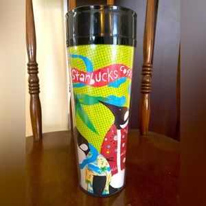 Vintage Starbucks 20oz ThermoServ coffee cup tumbler Hawaii penguins 1998 EUC👀